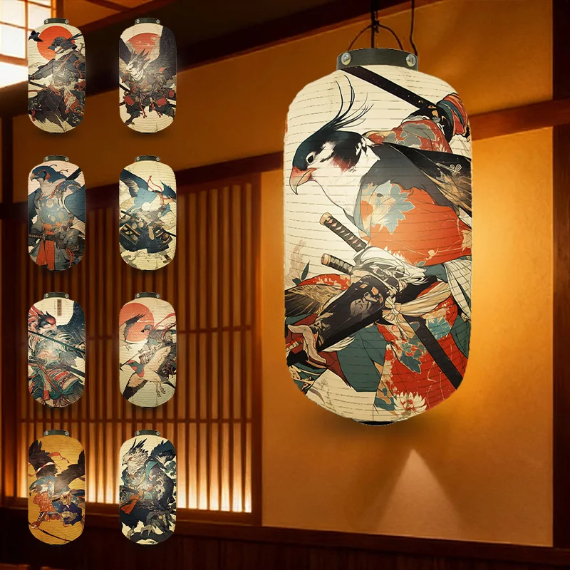 Linterna de tela samurái de estilo japonés, restaurante, Bistro, Izakaya, Pub, Bar, cartel publicitario, Festival, decoración de fiesta de año nuevo, linterna