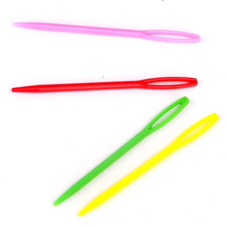 10pcs Plastic Sewing Needles Yarn Sewing Needle for DIY Sewing Handmade Crafts crochet hook set knitting needles 4