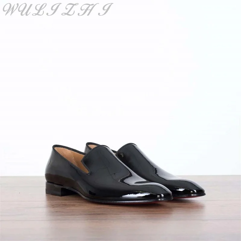 

Men's Black Patent Leather Dress Shoes Classic Formal Cowhide Derby Shoes Luxury Business Office Oxford Shoes Wedding Shoes