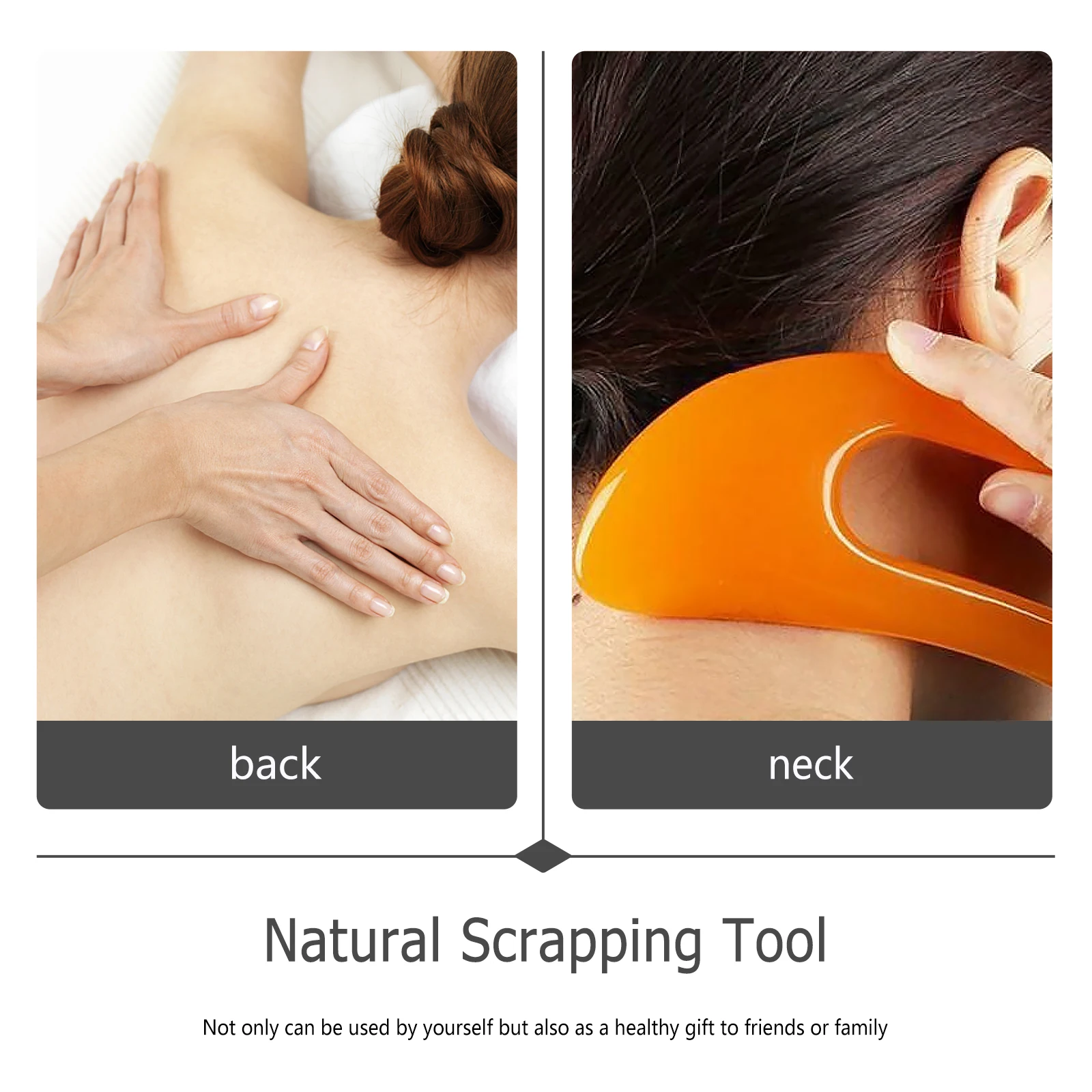 

2 pcs Back Scratcher Men Women Face Massager Natural Wax Scraping Board Durable Smooth Multi Functional Foot Neck Shoulder