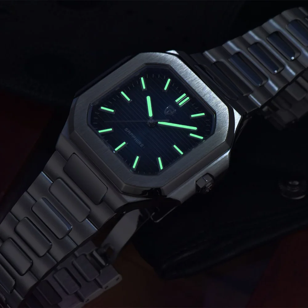 TOP New PAGANI DESIGN 37MM Square Men Quartz Watches Luxury Sapphire Glass AR Coated Business Watch VH31 Luminous Watch for Men