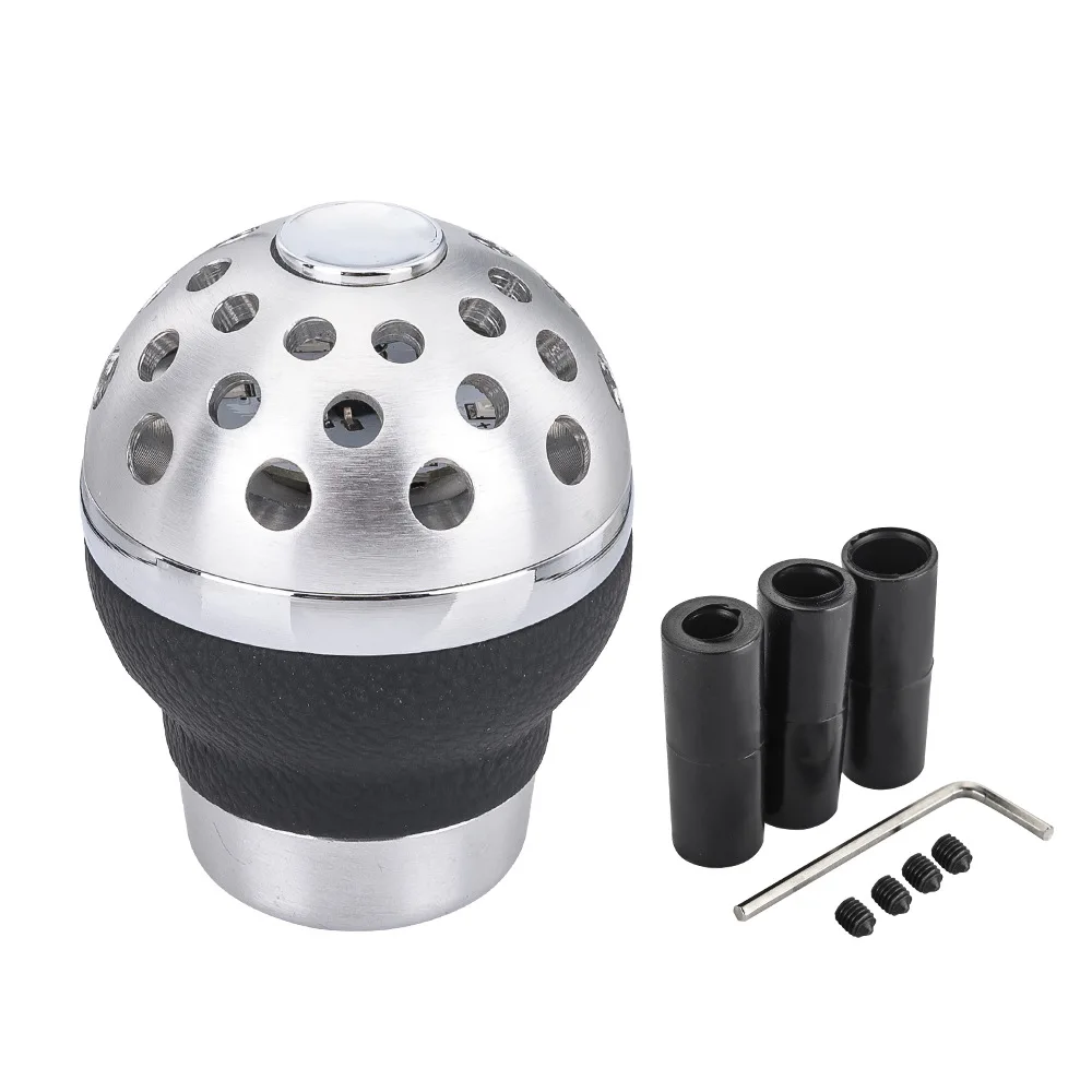 

Universal Blue Red LED Light Gear Shift Knob Aluminum Car 5 6 Speed Manual Gearshift Shifter Lever Fit For Peugeot Toyota Honda