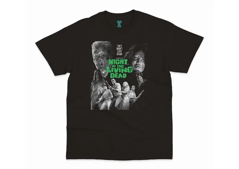 Night of the Living Dead, George A. Romero, Duane Jones, Judith O'Dea, 1968 - HQ Cinema Horror Movie T-Shirt, Heavyweight Unisex