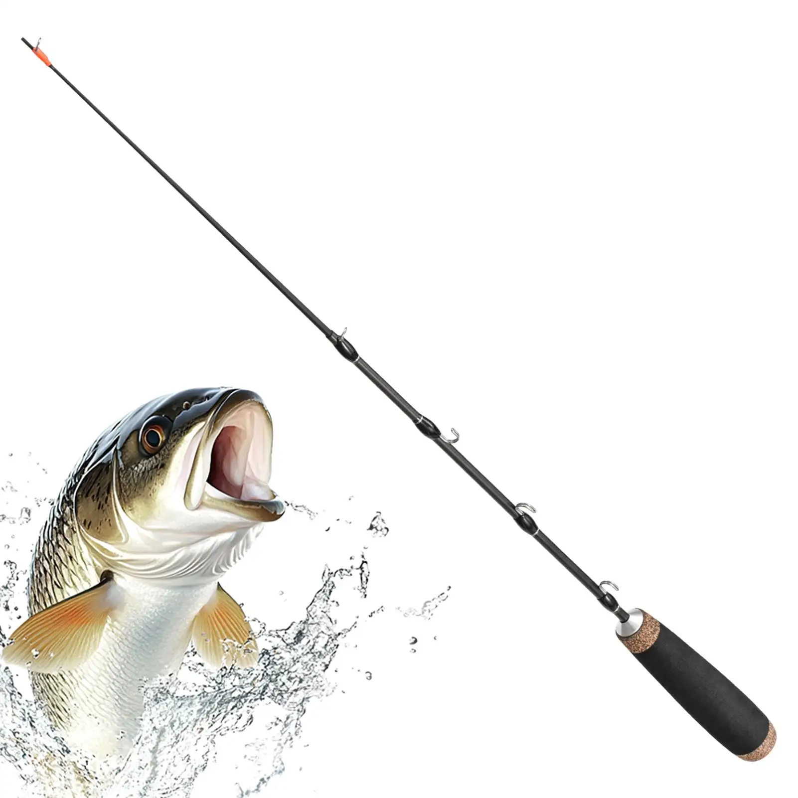 

Телескопическая удочка 2-ступенчатая телескопическая удочка для зимней удочки Удочка для морской рыбалки для пресноводного морского серфинга Inshore Trolling