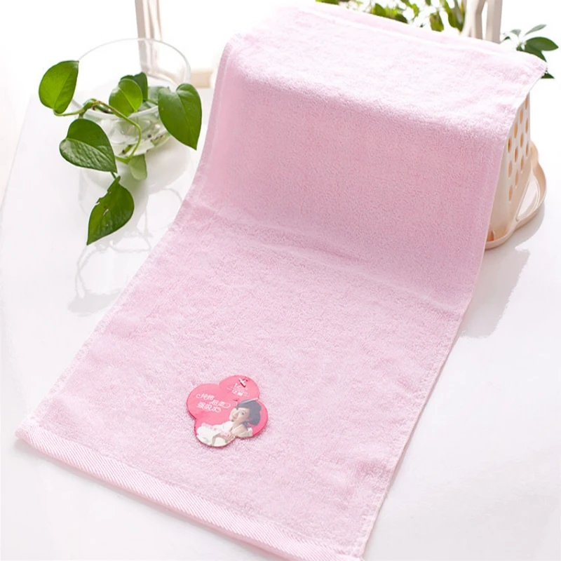 Wholesale bamboo fiber towel solid thickening Small mini towel baby wipes quick dry hand towel children bathroom wash face towel