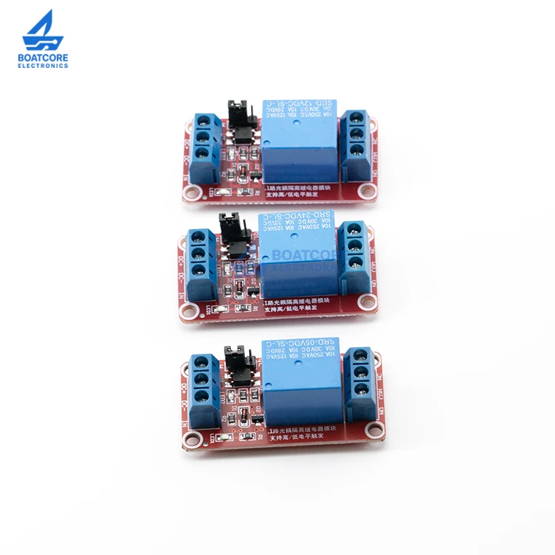 1/3/5PCS Red Board 1 Channel Relay Module High Low Level Trigger Optocoupler Isolation 5V 9V 12V 24V for Arduino MCU