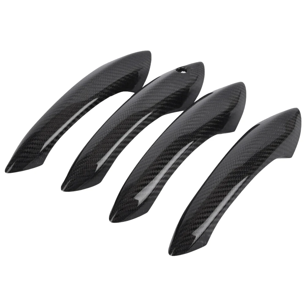 

A61E-Real Carbon Fiber Outside Exterior Door Handle Protector Cover Trim For-BMW 5 6 7 Series F07 F10 F11 F06 F12 F13 F01