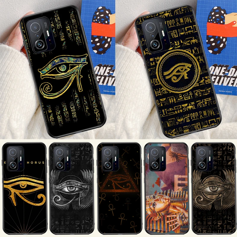 Sacred Eye of Horus Egypt Fresco Phone Case For POCO F5 X5 X3 Pro X4 F4 GT F3 C40 M5s Cover For Xiaomi 13 12 Lite 12T 11T Pro