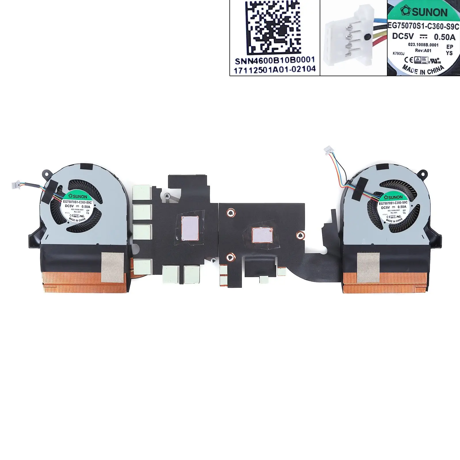 Laptop Cooling Fan for Acer Aspire VN7-793G-75U0, CPU+GPU 17'', Metal fan blade，Heatsink