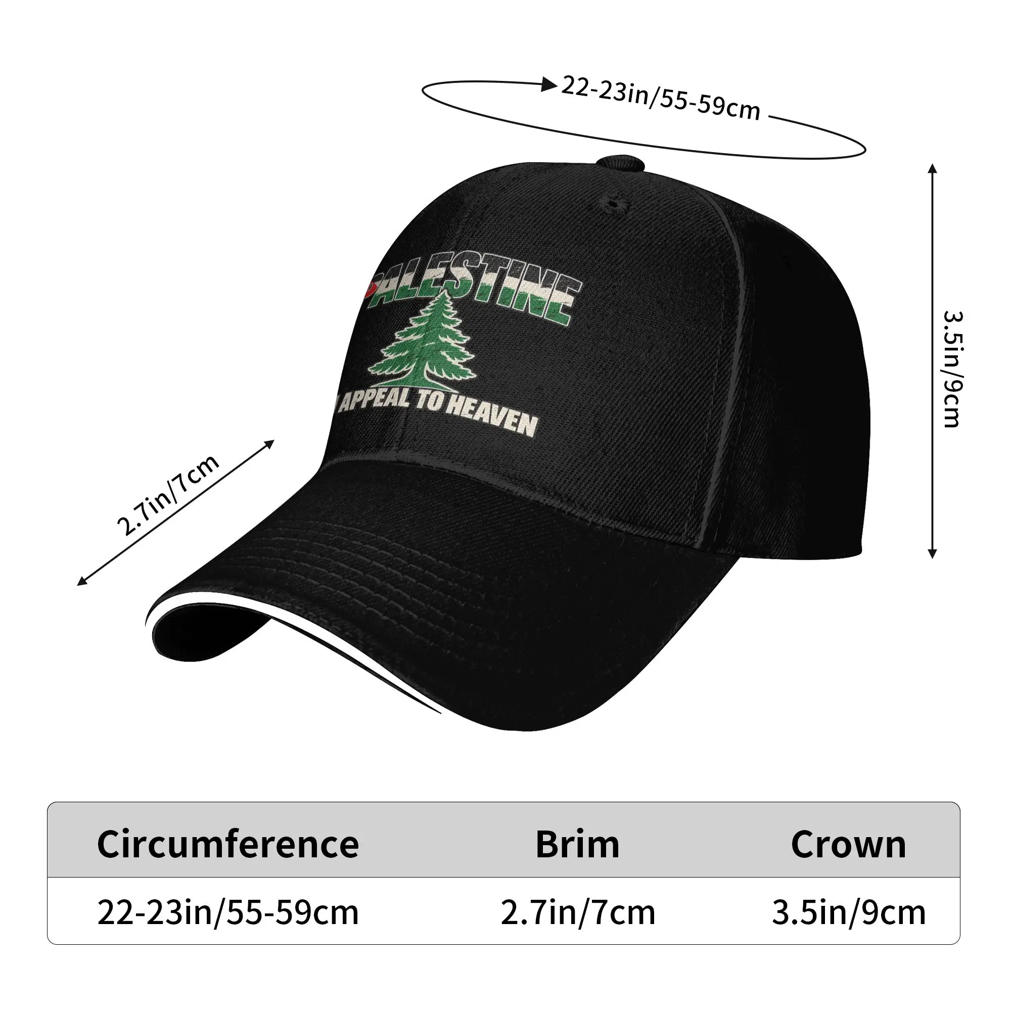 Palestine An Appeal To Heaven Palestinian Baseball Cap y2k Unisex-Teens Hip Hop Hats Sun Visor Outdoor Sports Baseball Caps view 5
