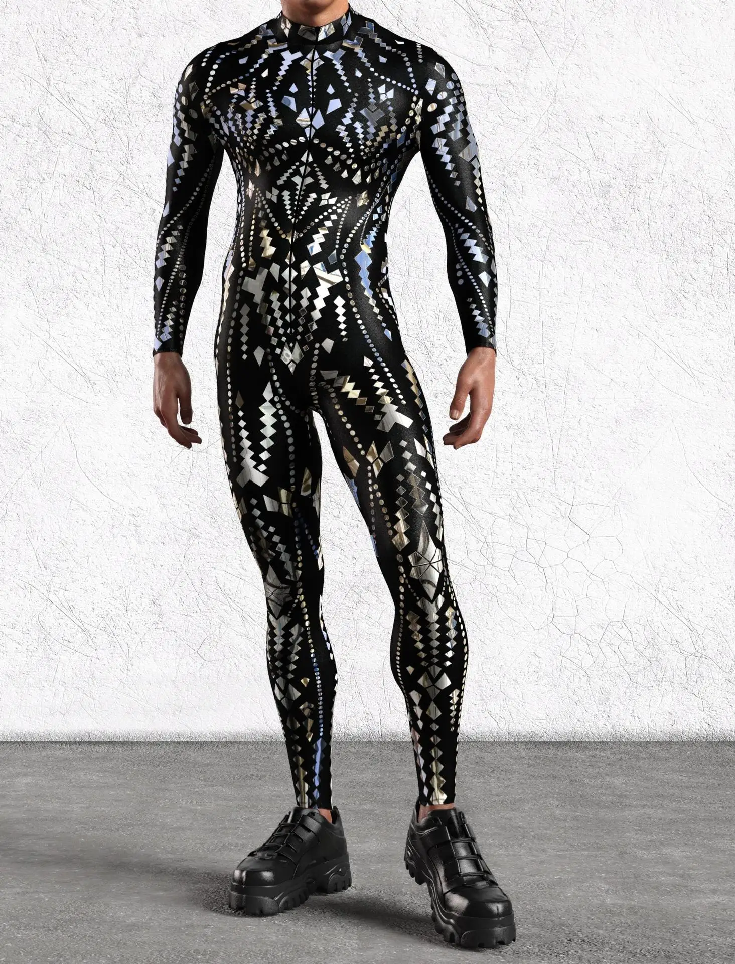 Halloween-Party-Performance-Roboter-Jumpsuit Weltraum-Soldaten-Kostüm Tech-Soldaten-Strampler Rollenspiel Universum-Kampf-Bodysuit 2026 – Detail 20