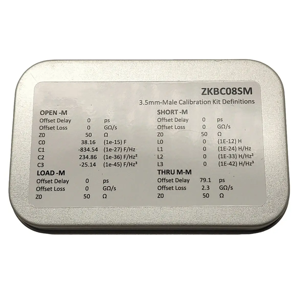 A1763K For 3.5mm Male VNA Calibration Kit DC-8GHz Basic Type ZKBC08SM SUMMER