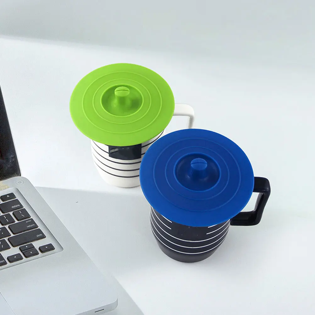

5 Pcs Silicone Cup Lid Leakproof Cover For Cups Mugs Bowls Portable Dustproof Temperature Bar