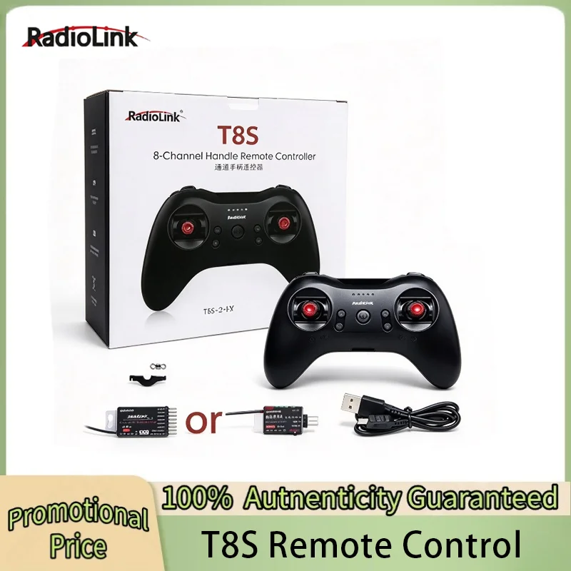 Radiolink T8S 2.4G 8 Channel Radio Remote Transmitter with Receiver R8EF Game Shape Controller 2000m for FPV Drone RC Aircraft