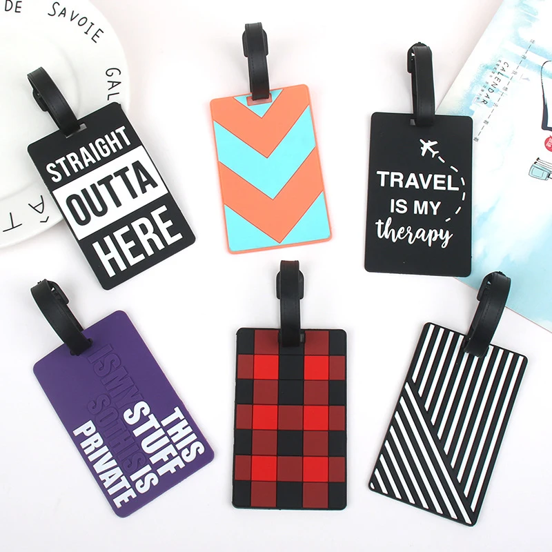 Soft Silicone Luggage Tags Suitcase ID Addres Name Holder Baggage Tag Label Travel Accessories Luggage Tags