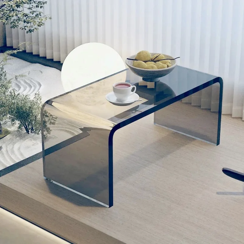 transparent small coffee table, balcony, coffee table, small table on the bed, tatami low table