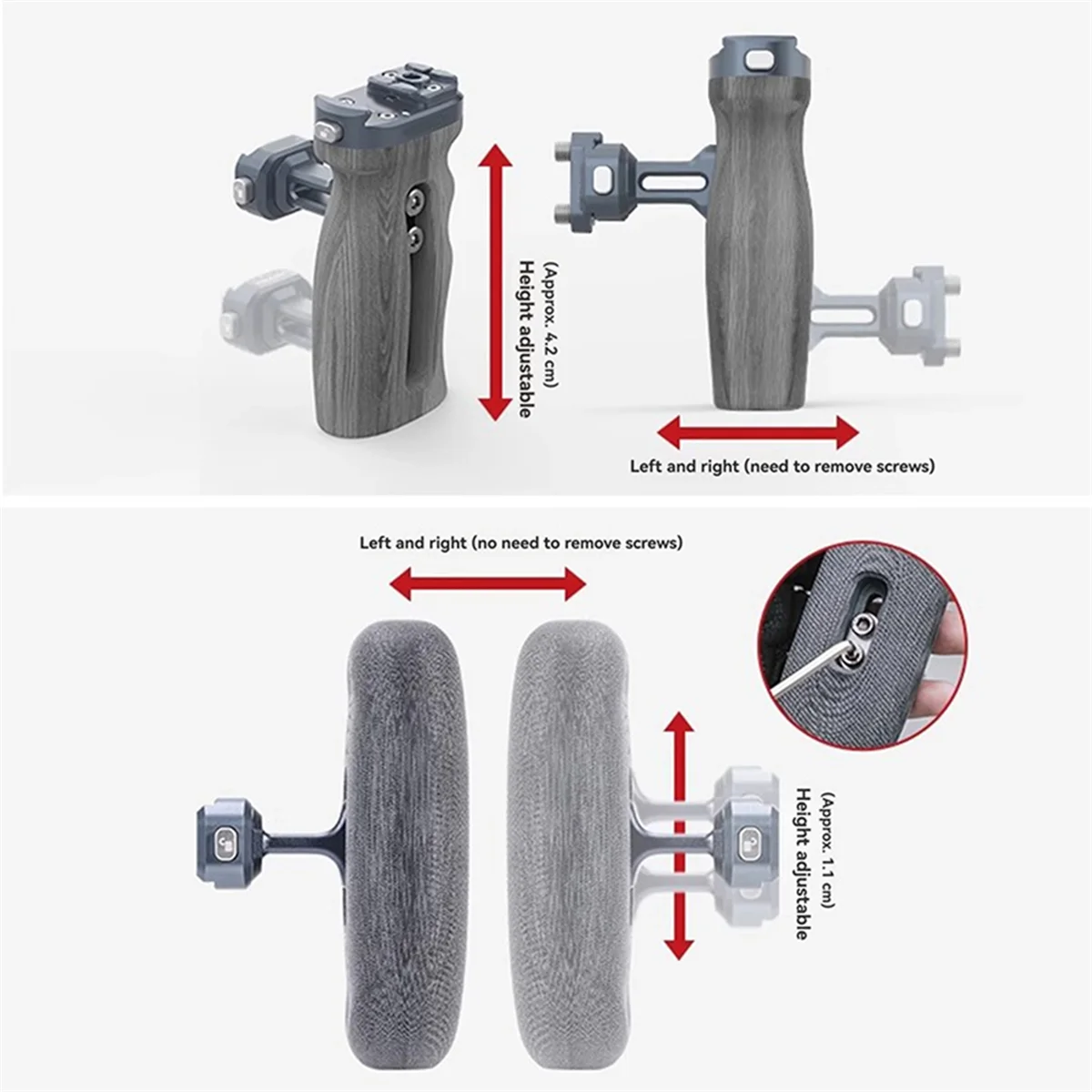 

Quick Release Soap Side Handle F22 Quick Release Soap Side Hand Grip for Cameras Left & Right Side Handle Mount