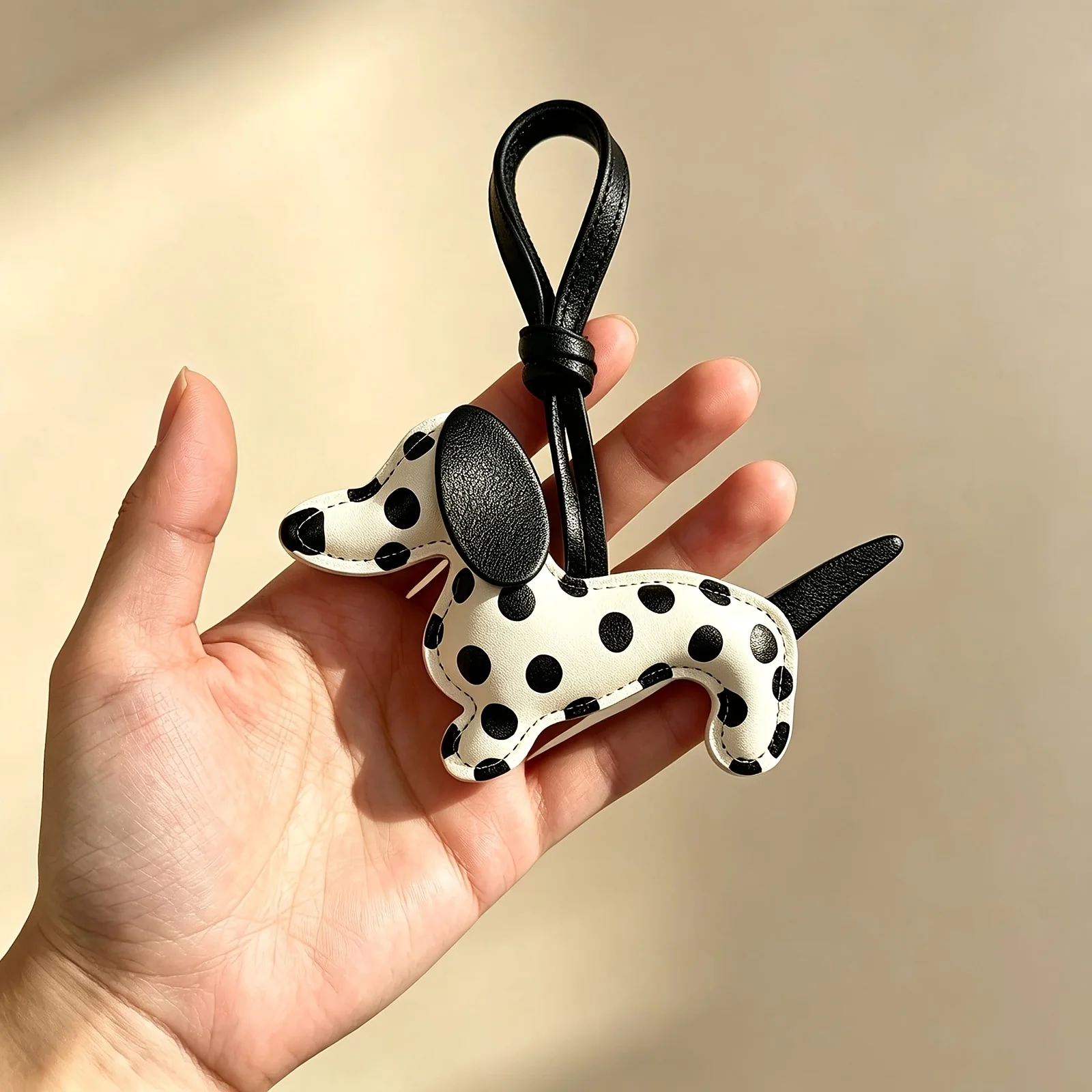 Bo Dian Sausage Dog Bag Pendant Keychain Cute Spotted Dog Pendant Bag Decoration Accessories