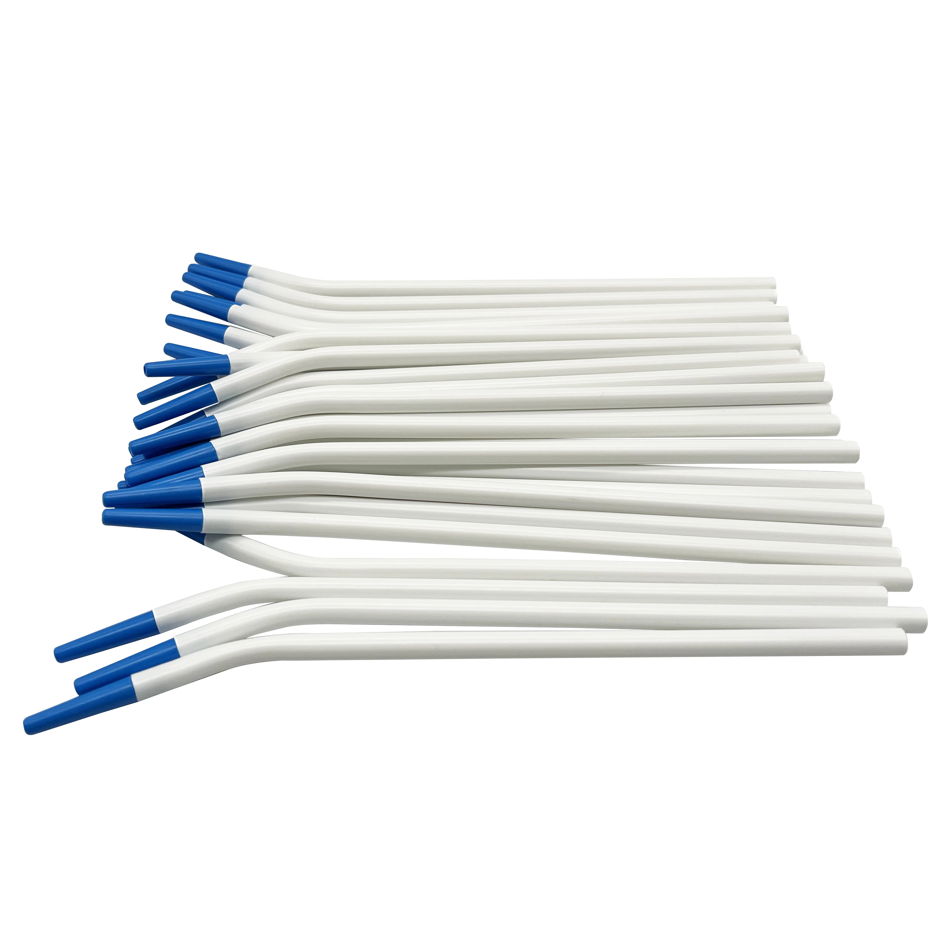 100pcs Dental Saliva Ejector Dentistry Clinic Disposable Surgical Suction Tips Suction Tube Long Slim Type with Straw Adapters