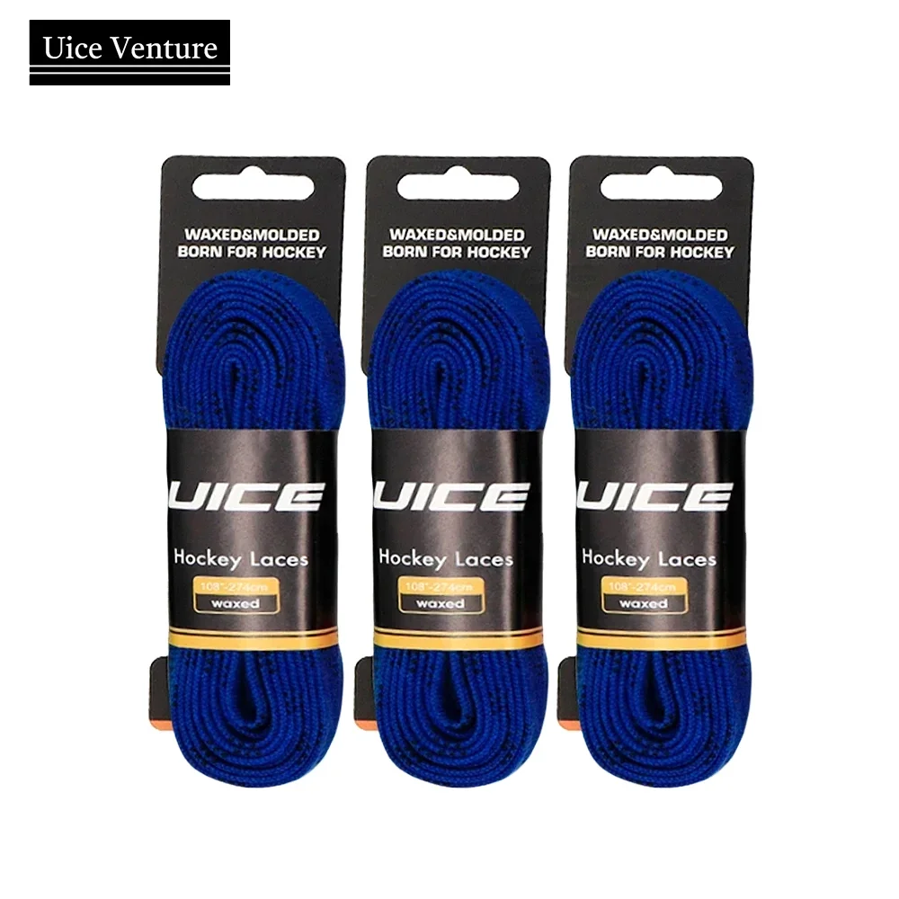 Ice Hockey Shoelace 3pcs Ice Hockey Skate Hockey Shoe Lacer Dual Layer Braid Extra Reinforced Waxed Tips  Skate Laces