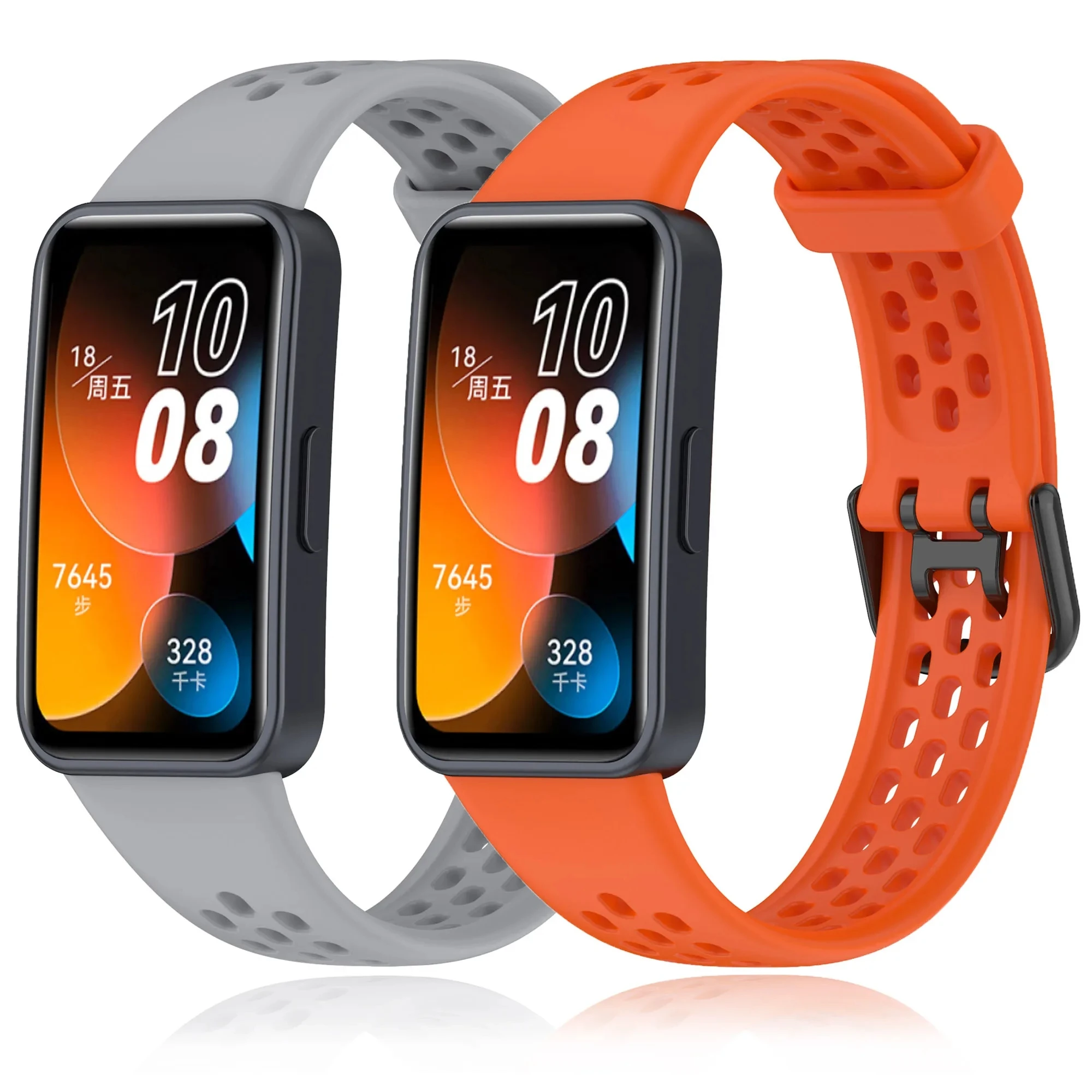 สายนาฬิกาซิลิโคนสำหรับ Huawei band 8อุปกรณ์เสริมสำหรับเปลี่ยนนาฬิกาข้อมืออัจฉริยะระบายอากาศได้ดีสำหรับ Huawei band 9