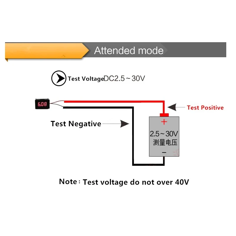 0 28 Inch DC LED Digital Voltmeter 0 100V Voltage Meter Auto Car Mobile Power Voltage Tester Detector 12V Red Green Blue Yellow