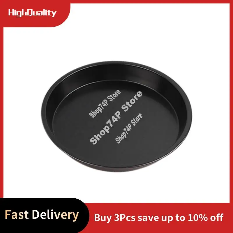 

ABJY-1 PCS Round Pizza Mould Plate Pizza Pan Carbon Steel Baking Oven Tool Baking Mould Tray 6In Black