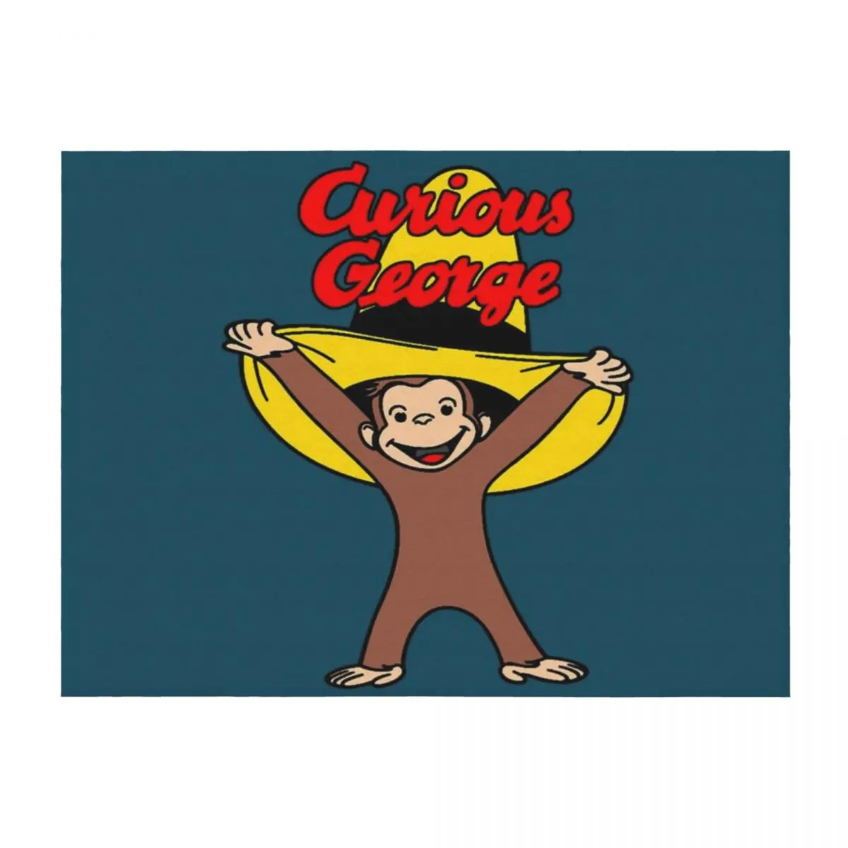 

Curious George In The Yellow Hat Throw Blanket Plush Tourist Winter beds Flannel Fabric Blankets