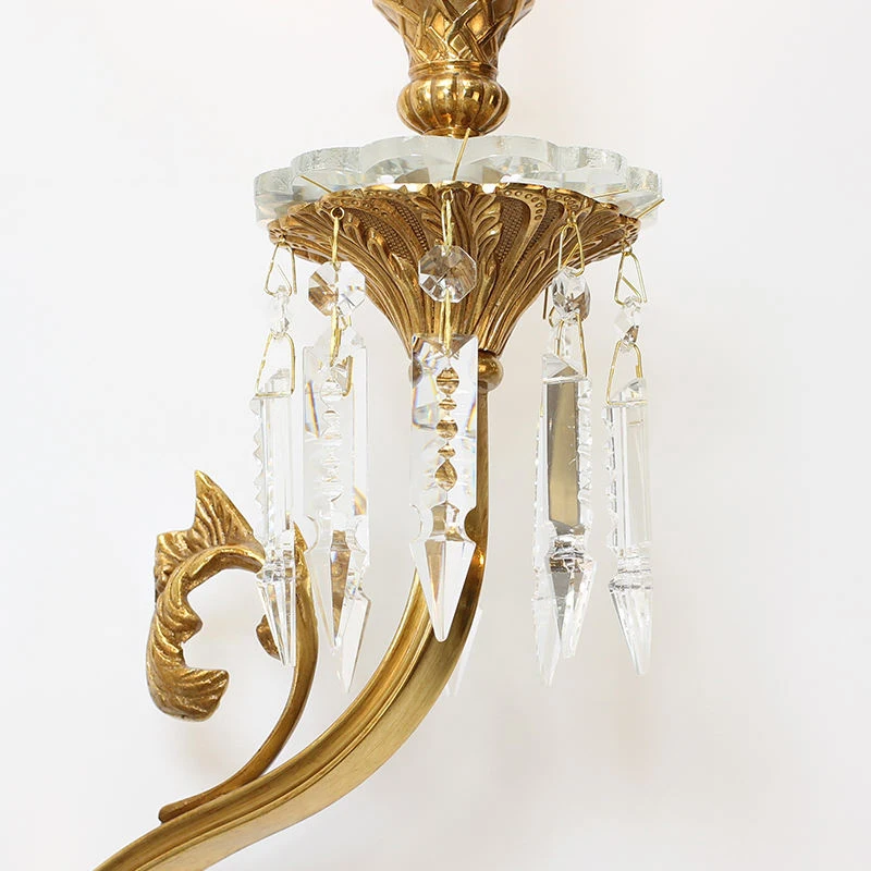 European Copper Villa Living Room Lighting Dining Living Room Decoration Sconce Wall Lamp