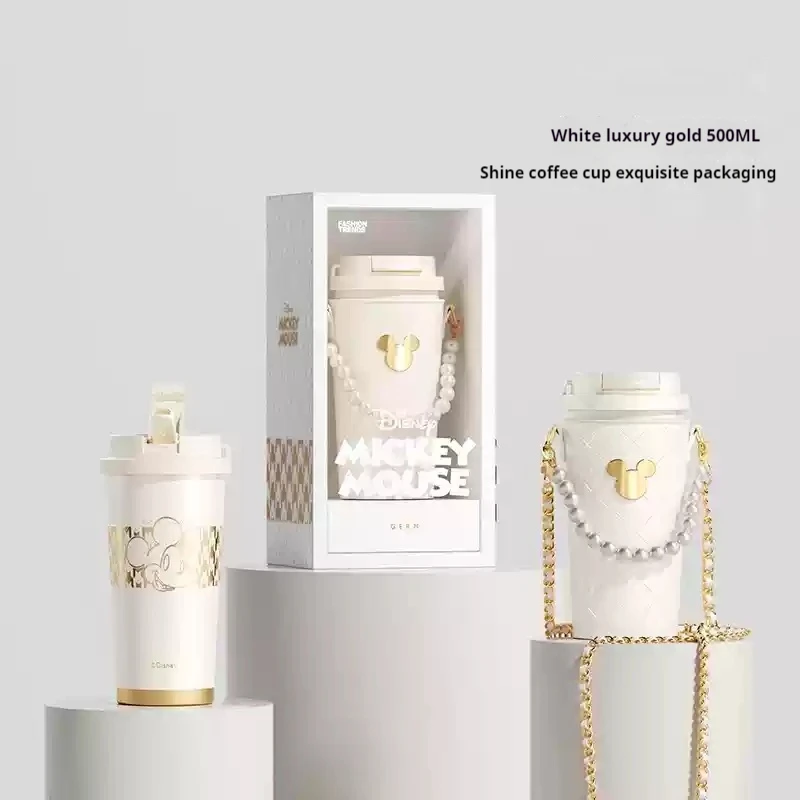 

Новинка 2024, стандартная Изолированная чашка Disney, большая емкость, чашка для воды, кофейная чашка, прямая чашка, подарок на день рождения для друзей и девочек