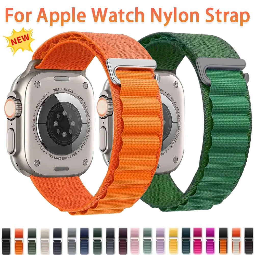 Nylon Sport Alpine Loop Armband für Apple Watch Ultra 3 2 1 49mm 11 10 9 8 7 46mm 42mm 45mm 41mm Armband iWatch 6 5 SE3 44mm 40mm