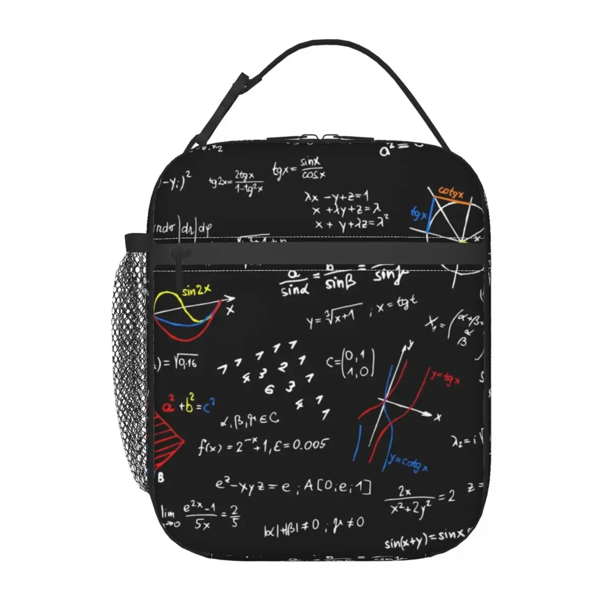 Geek Physics Equations Insulated Lunch Bag for Women Resuable Math Science Teacher Geometric Gift Thermal Cooler Lunch Box