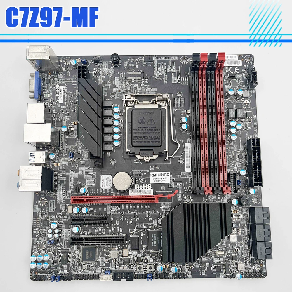 For Supermicro C7Z97-MF Workstation/Gaming Motherboard 4th Generation i3 i5 i7 Series DDR3-3300MHz (OC) PCI-E 3.0 LGA1150