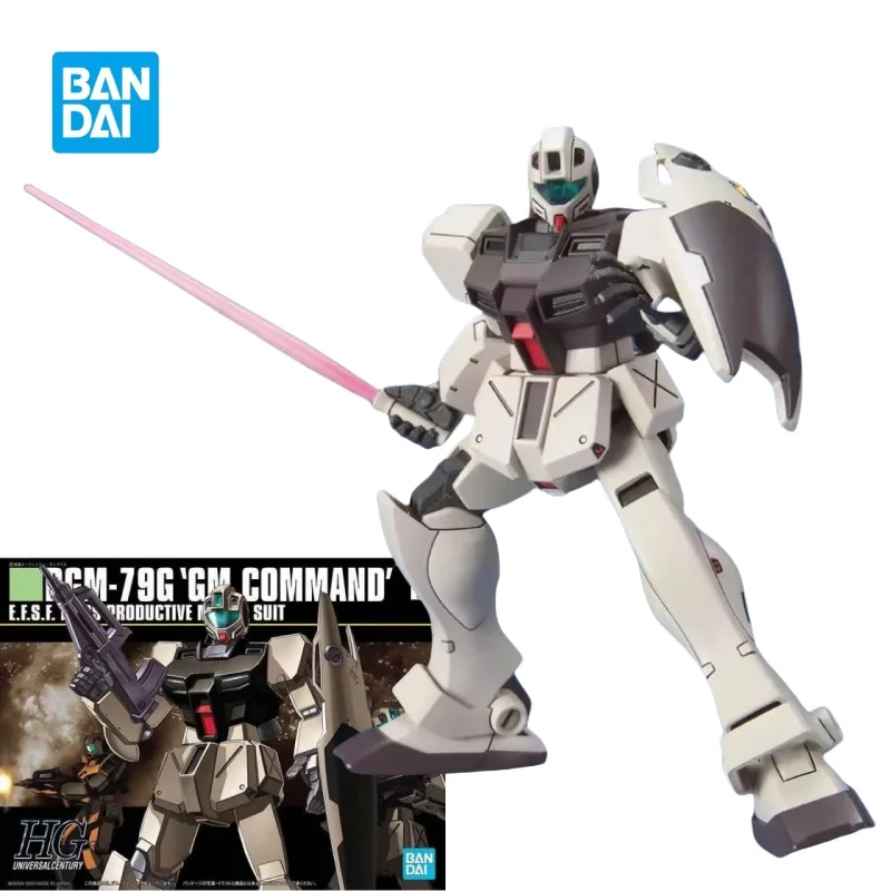 

Подлинная сборная модель Bandai Gundam 1/144 HGUC 046 GM COMMAND, коллекция экшн-фигурок, украшения, игрушка для мальчика, подарок