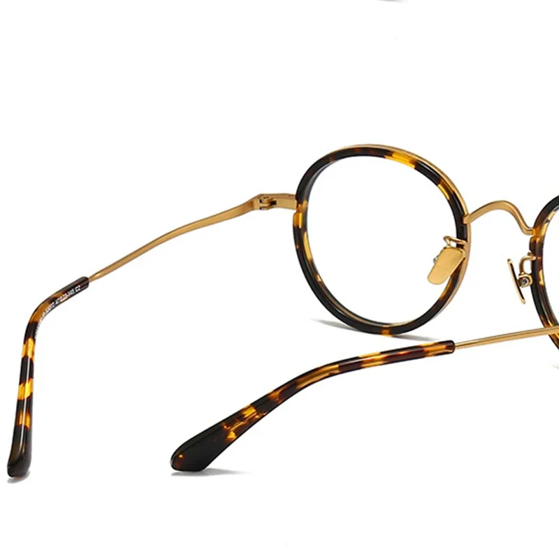 3072 titanium round frame ultralight prescription optical glasses for men retro acetate reading glasses for women