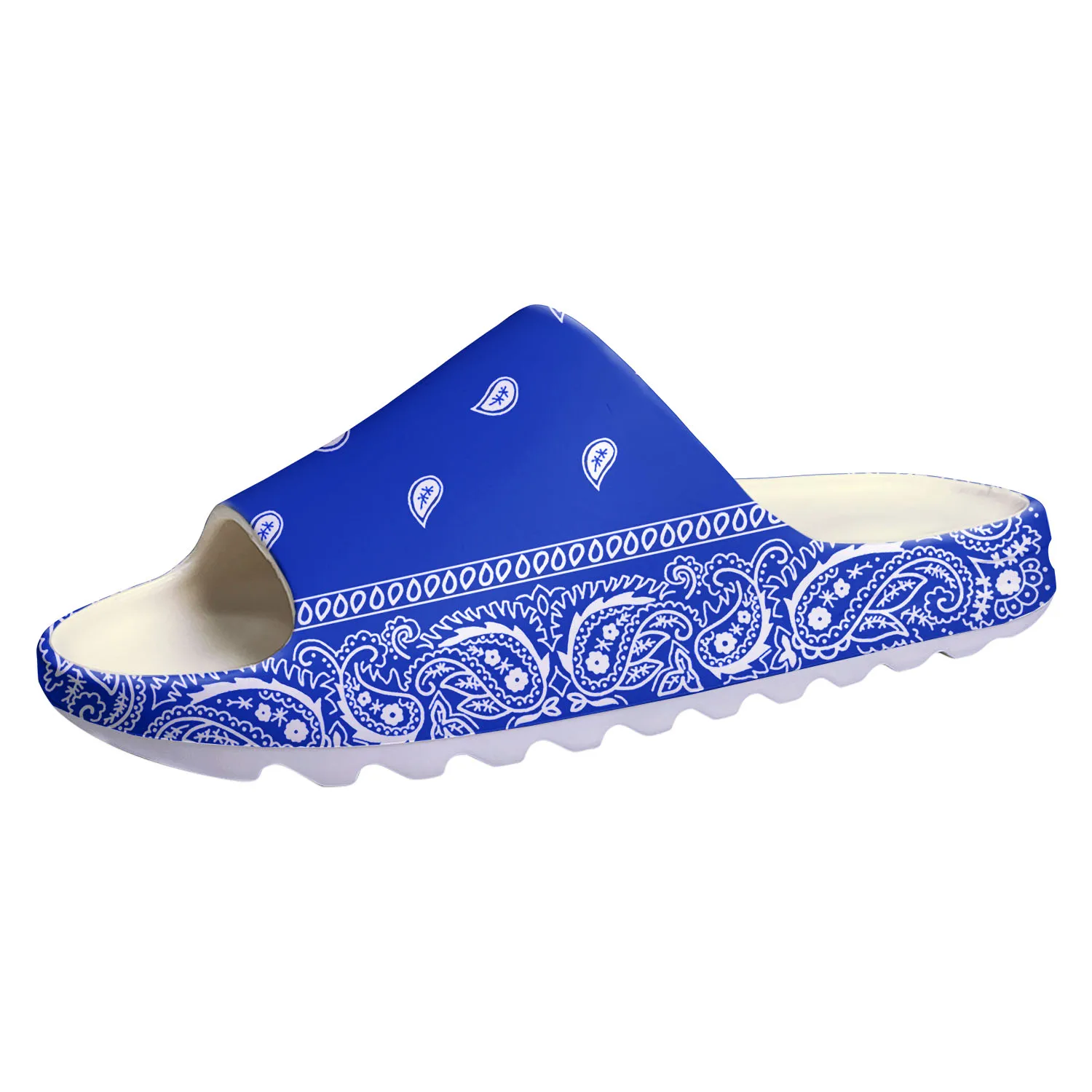 Bandana Paisley Soft Sole Sllipers Home Clogs Black White Blue Step On Water Shoes Mens Womens Teenager Step in Custom Sandals