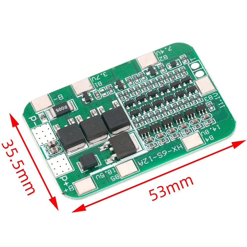 6S 12A 24V PCB BMS Protection Board For 6 Pack 18650 Li-ion Lithium Battery Cell Module New Arrival