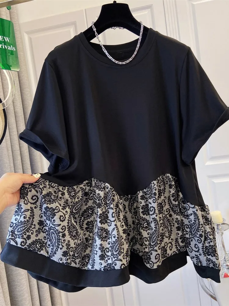 

Plus Size Summer Print Floral Shirt Women Casual Loose Fashion Short Sleeve Women Blouse Ladies Tops