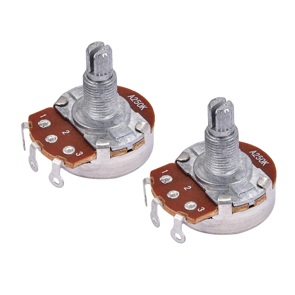 

2Pcs Large Potentiometer A250k High Performance Audio Taper for Electric Guitar Bass Volume Tone Switch Sturdy Guitar