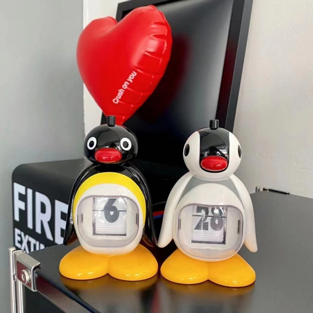 Penguin Desktop Ornaments Calendar Pressing Perpetual Calendar Cute Penguin Doll Creative Decoration Friends Birthday Gift