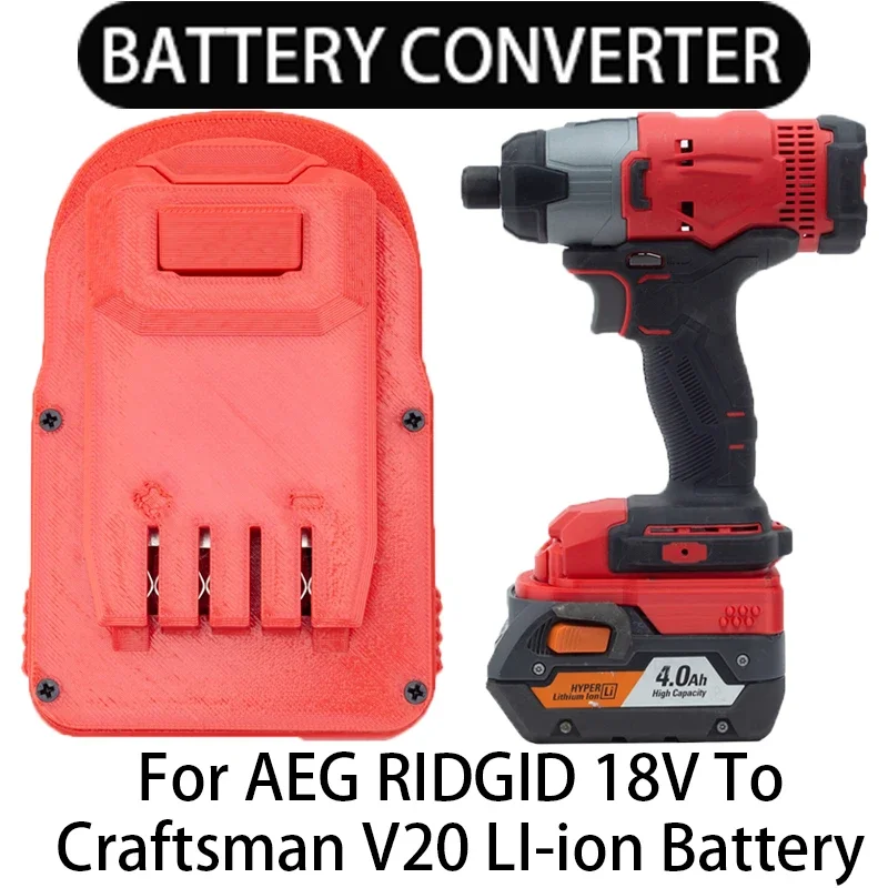 

Battery Adapter/Converter for Craftsman V20 Li-Ion tools to AEG RIDGID 18V Li-Ion Battery Adapter Power Tool Accessories