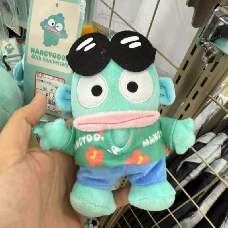 Novo estilo de férias hangyodon óculos de sol brinquedos de pelúcia pingente kawaii algodão sanrio plushine boneca mochila chaveiro presente