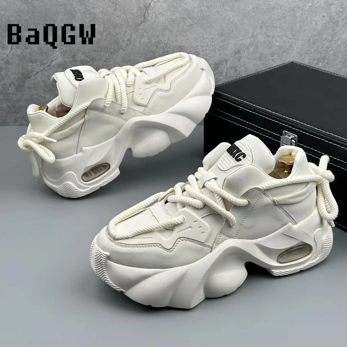 

Men's Chunky Sneakers Shoes for Spring New Tenis Breathable High Sole Design Male Casual Sports Fitness Running Shoes Footwear