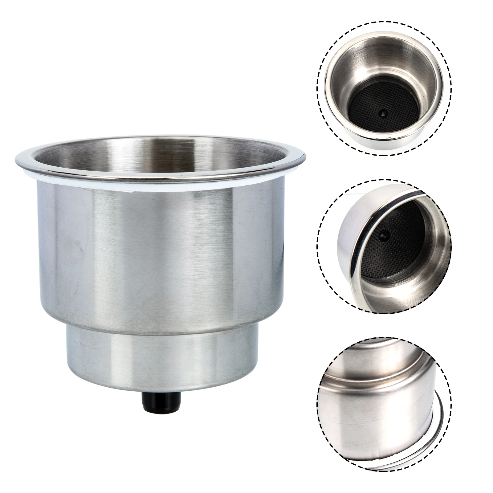 

Premium Stainless Steel Cup Holder Multi-functional Drink Holder Convenient Storage Accessory For Boat Yacht Camper