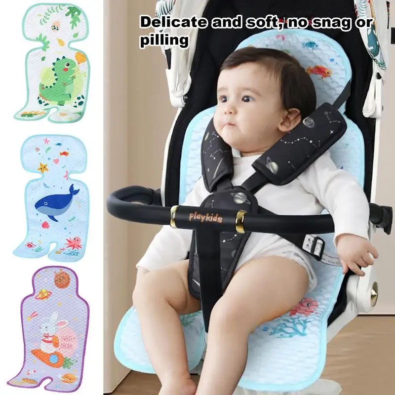 Baby stroller ice silk mat stroller mat baby cool mat summer breathable walking baby magic seat cushion Accessories