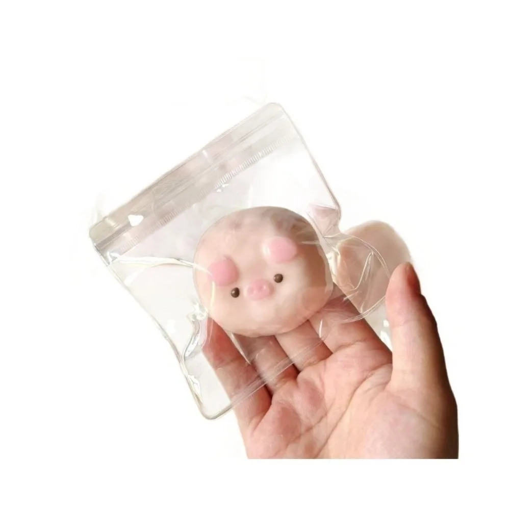 Reusable​​ Cute Pink Pig Sensory Toy Sticky Slow Rise Stress Relief Decompression Toy Soft Anti-stress Squeeze Autism Anxiety