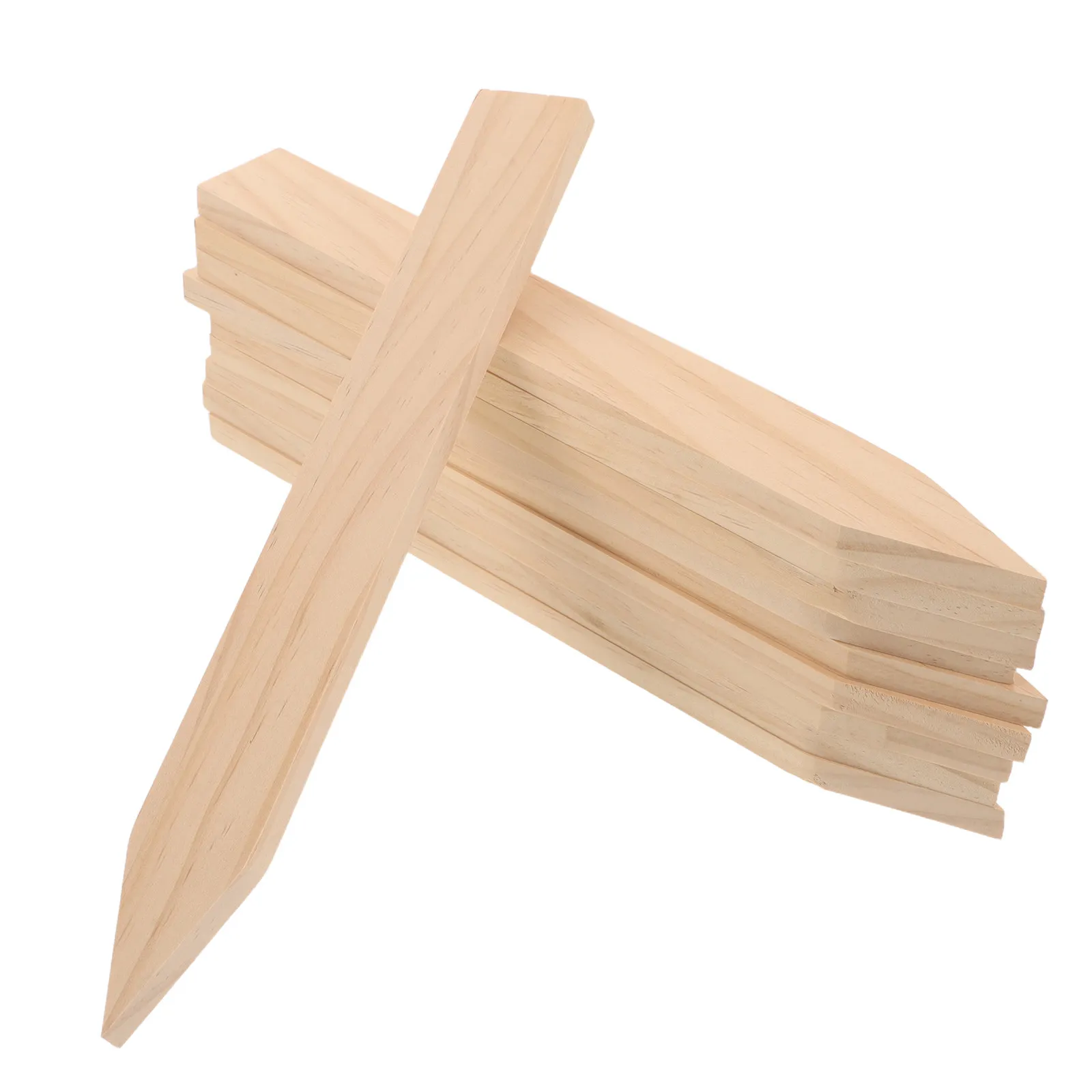 10Pcs Survey Property Line Markers Hardwood Stakes for Landscape Garden Survey Marking Road Construction Boundary Stakes