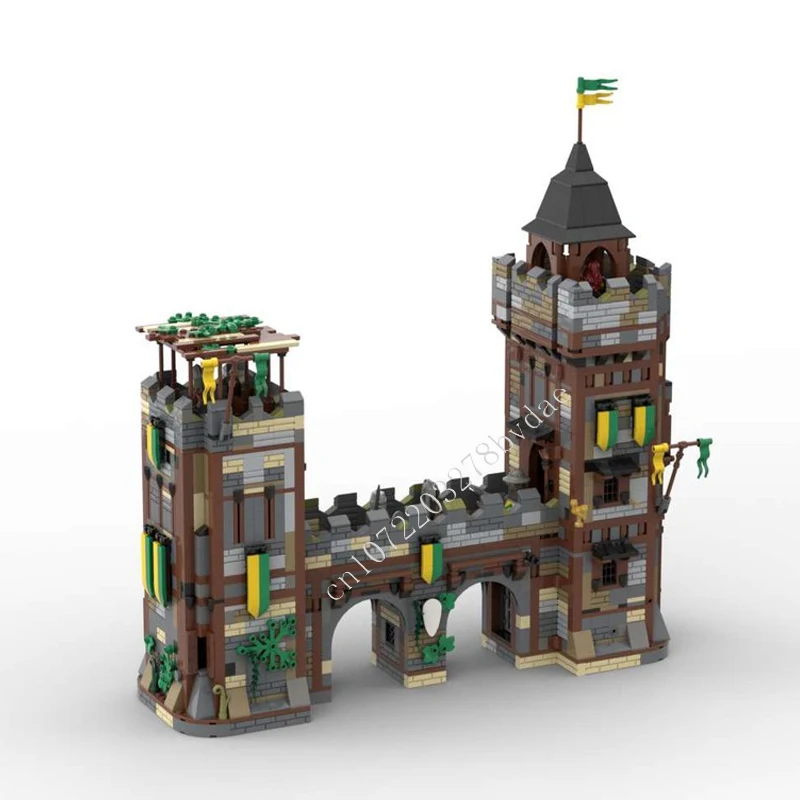 

4577 шт. строительных блоков MOC средневековый замок, модель арки, мост, технический кирпич, набор для сборки «сделай сам», игрушка для детей, праздничный подарок