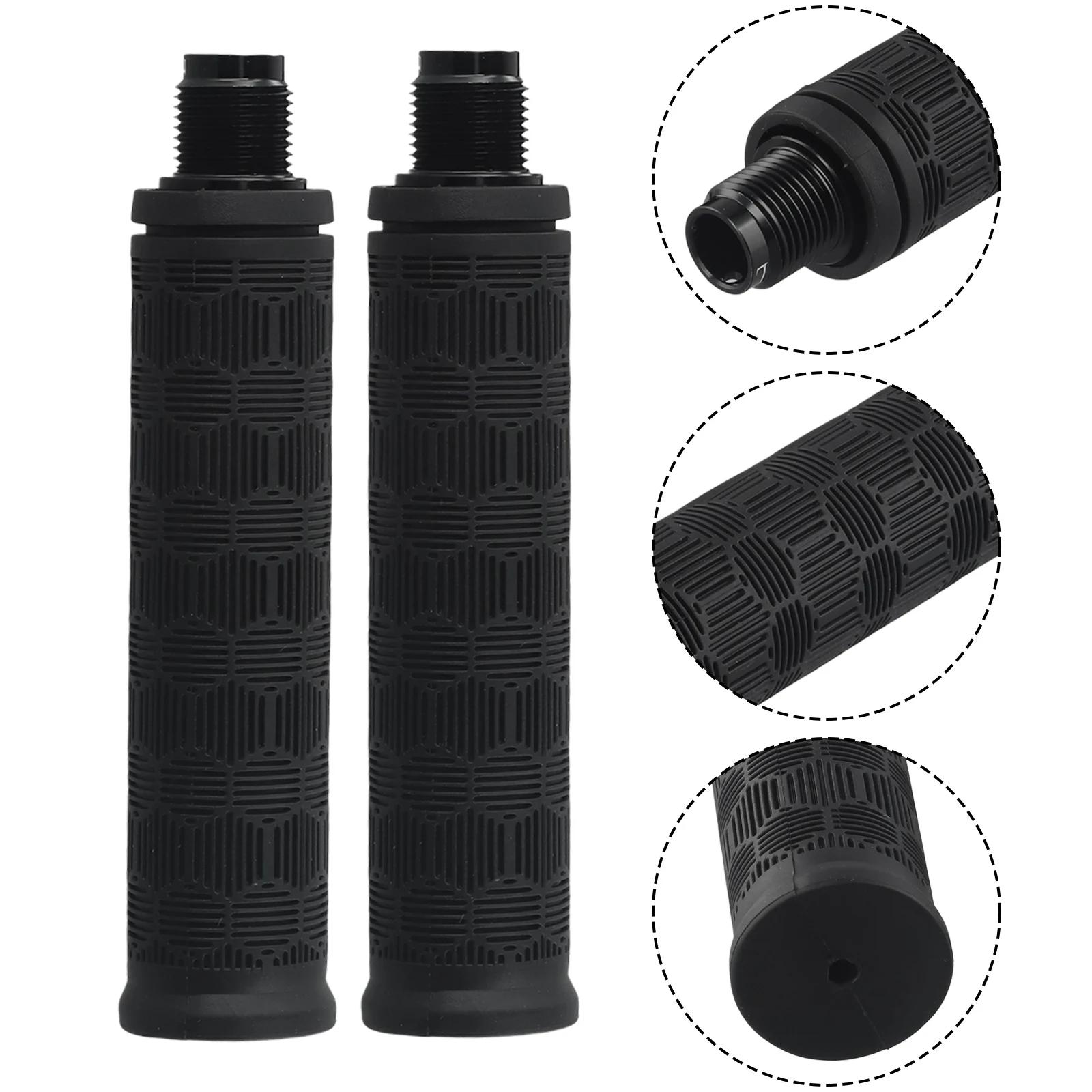 

High Quality Handlebar Grip Parts 22mm Rubber Useful 263g/pair Accessories Aluminium Alloy Black Hot Sale 1 Pair