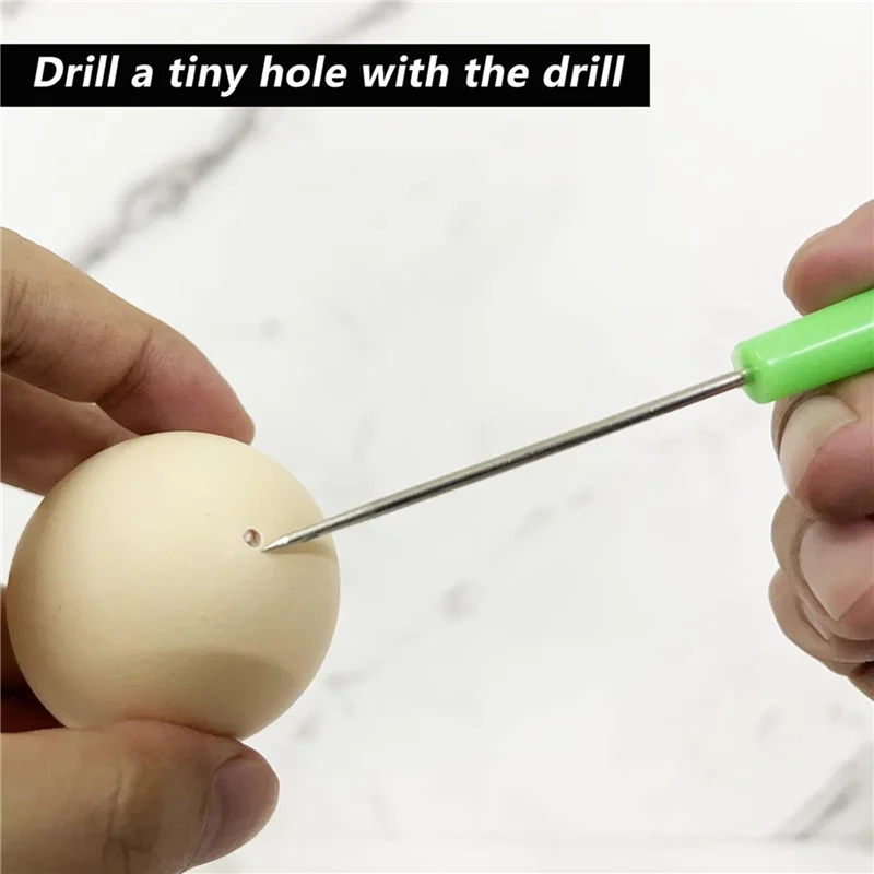 ABRS-2X Easy Egg Blower Empty Egg Tools One Hole Egg Pump And Drill Easter Egg Maker Supplies Blue